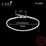 925 Silver Twisted Chain Bracelet Wave Design
