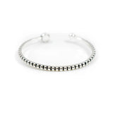 Antique 925 Sterling Silver Crystal Stripe Bangle