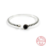 Antique 925 Sterling Silver Crystal Stripe Bangle