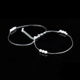925 Silver Double Layer Bead Chain Bracelet for Women