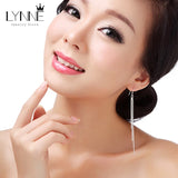 Long Tassel Drop Earrings 925 Silver Tassel Earings Women Jewelry