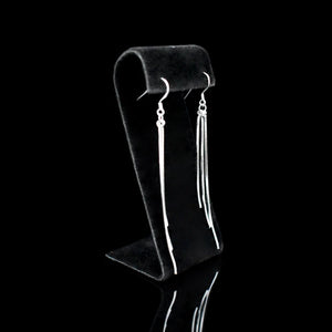 Long Tassel Drop Earrings 925 Silver Tassel Earings Women Jewelry