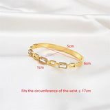 Crystal Bracelets Stainless Steel Bangles for Women