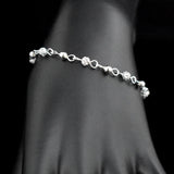 925 Silver Ethnic Style Charm Bracelet Women Jewelry Gift