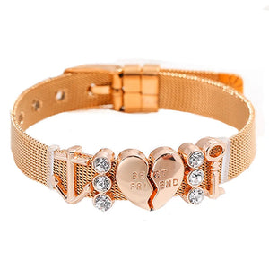 Chic Mesh Bracelet With Charms for Her