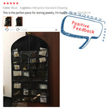Jewelry Hanging Bag 32 Pockets Bracelet Earring Display 18 Hook Organizer