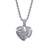 Personality Hollow Out Broken Heart Pendant Necklace