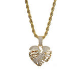 Personality Hollow Out Broken Heart Pendant Necklace