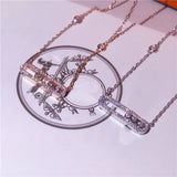 Hot Zircon Pendant 925 Silver Chain Necklace Women Silver Necklace
