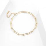 Rectangle Chain Bracelets Women 925 Sterling Silver