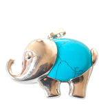 Natural Stone Elephant Pendant Quartz Crystal Necklace Women Charm