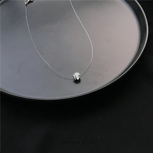 Square Pearl Crystal Zircon Power Necklaces for Women