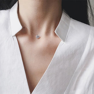 Square Pearl Crystal Zircon Power Necklaces for Women