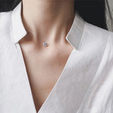 Square Pearl Crystal Zircon Power Necklaces for Women