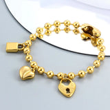 Stainless Steel Punk Silver Star Moon Stars Chain Bracelet Gift
