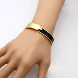 Hot Women Drop Glue Bracelet Rose Stainless Steel 10mm Open Bangels Bracelet