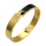Hot Women Drop Glue Bracelet Rose Stainless Steel 10mm Open Bangels Bracelet