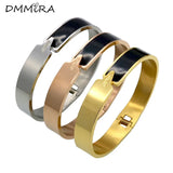Hot Women Drop Glue Bracelet Rose Stainless Steel 10mm Open Bangels Bracelet