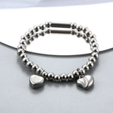 Stainless Steel Chain Bracelet Cross Star Pearl Key Lock Party Gift