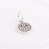 925 Sterling Silver Peace Symbol Clear CZ Charm Bracelet