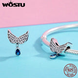 925 Sterling Silver Daisy Wings Pendant Charm Beads Fit Bracelet Necklace