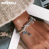 925 Sterling Silver Daisy Wings Pendant Charm Beads Fit Bracelet Necklace