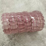 Natural Rose Quartz 10*20mm Gemstone Bangle Bracelet for Women