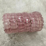 Natural Rose Quartz 10*20mm Gemstone Bangle Bracelet for Women
