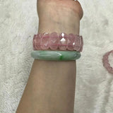 Natural Rose Quartz 10*20mm Gemstone Bangle Bracelet for Women