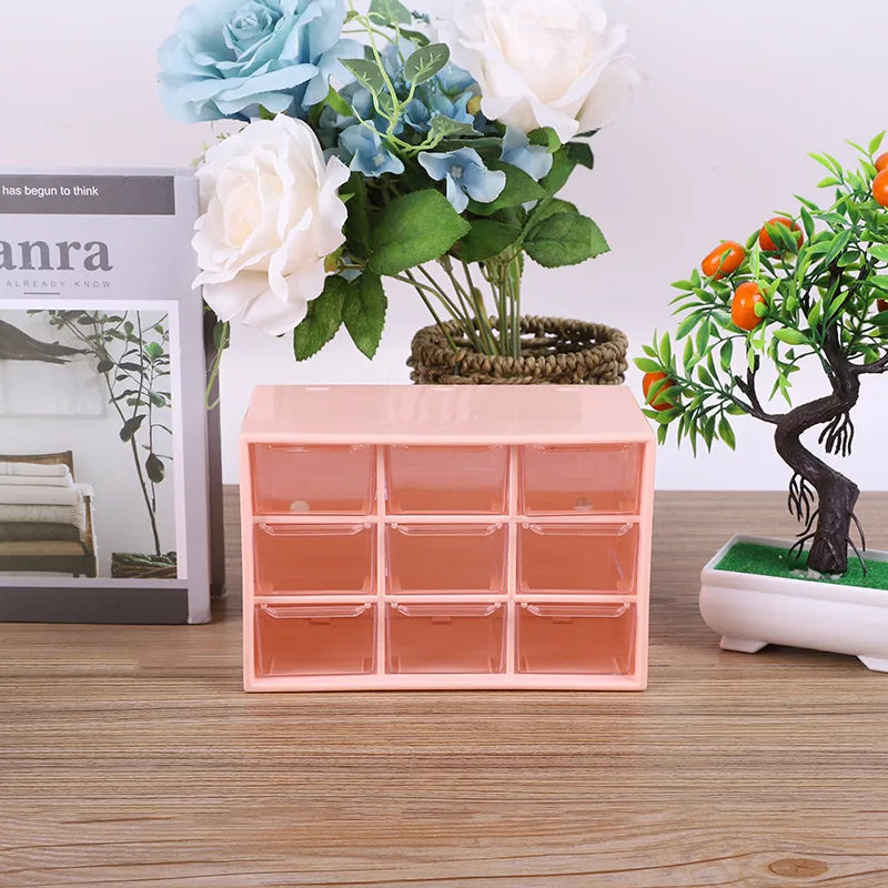 Hot Girl Heart Nine Palace Grid Desktop Storage Box
