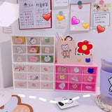 Hot Girl Heart Nine Palace Grid Desktop Storage Box
