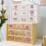 Hot Girl Heart Nine Palace Grid Desktop Storage Box