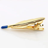 Silver Plated Feather Tie Bar for Mens Suit Clasp Clip Clamp