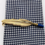 Silver Plated Feather Tie Bar for Mens Suit Clasp Clip Clamp