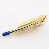 Silver Plated Feather Tie Bar for Mens Suit Clasp Clip Clamp