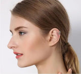 Gothic Punk Frog Cuff Ear Clip Earrings 925 Silver