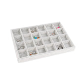 Gray Velvet Jewelry Display Tray Plate Showcase