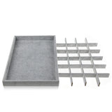 Gray Velvet Jewelry Display Tray Showcase