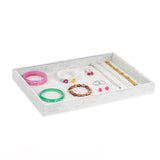 Gray Velvet Jewelry Display Tray Plate Showcase