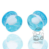 Glass Jellyfish Ear Gauge Plug Saddle Ear Expander Stretcher Mix Designs