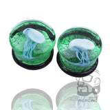 Glass Jellyfish Ear Gauge Plug Saddle Ear Expander Stretcher Mix Designs