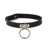 Harajuku Goth PU Leather Choker Necklace Women Punk Hip Hop Pendant Necklaces