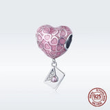 Heart Pendant Bracelet Charms 925 Sterling Silver Jewelry DIY