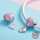 Heart Pendant Bracelet Charms 925 Sterling Silver Jewelry DIY