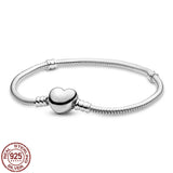 925 Sterling Silver Snake Bone Chain Bracelet for DIY Gifts