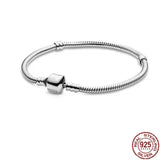 925 Sterling Silver Snake Bone Chain Bracelet for DIY Gifts