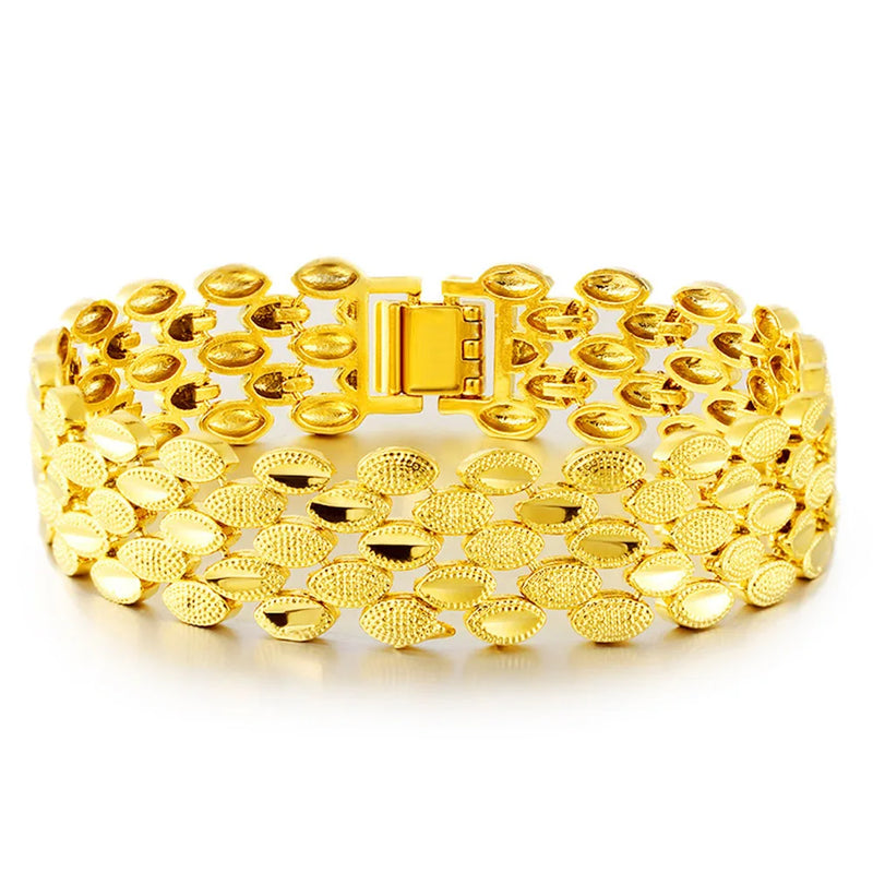 Hot High Golden Oval Women Charm Bracelet