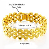 Hot High Golden Oval Women Charm Bracelet