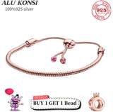 925 Sterling Silver Love Heart Bracelet for Women