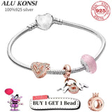 925 Silver Heart Bracelet - Women's Jewelry Gift
